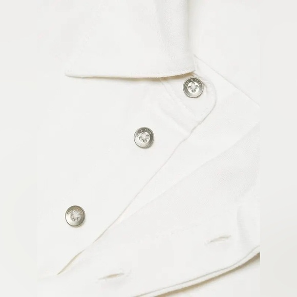 Rag & Bone Eliza Denim Sleeveless Belted Romper in White | Size S - Picture 8 of 11